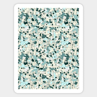 Broken Camo Teal Sticker